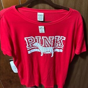 PINK Victoria's Secret Red Graphic Tee NWT XL